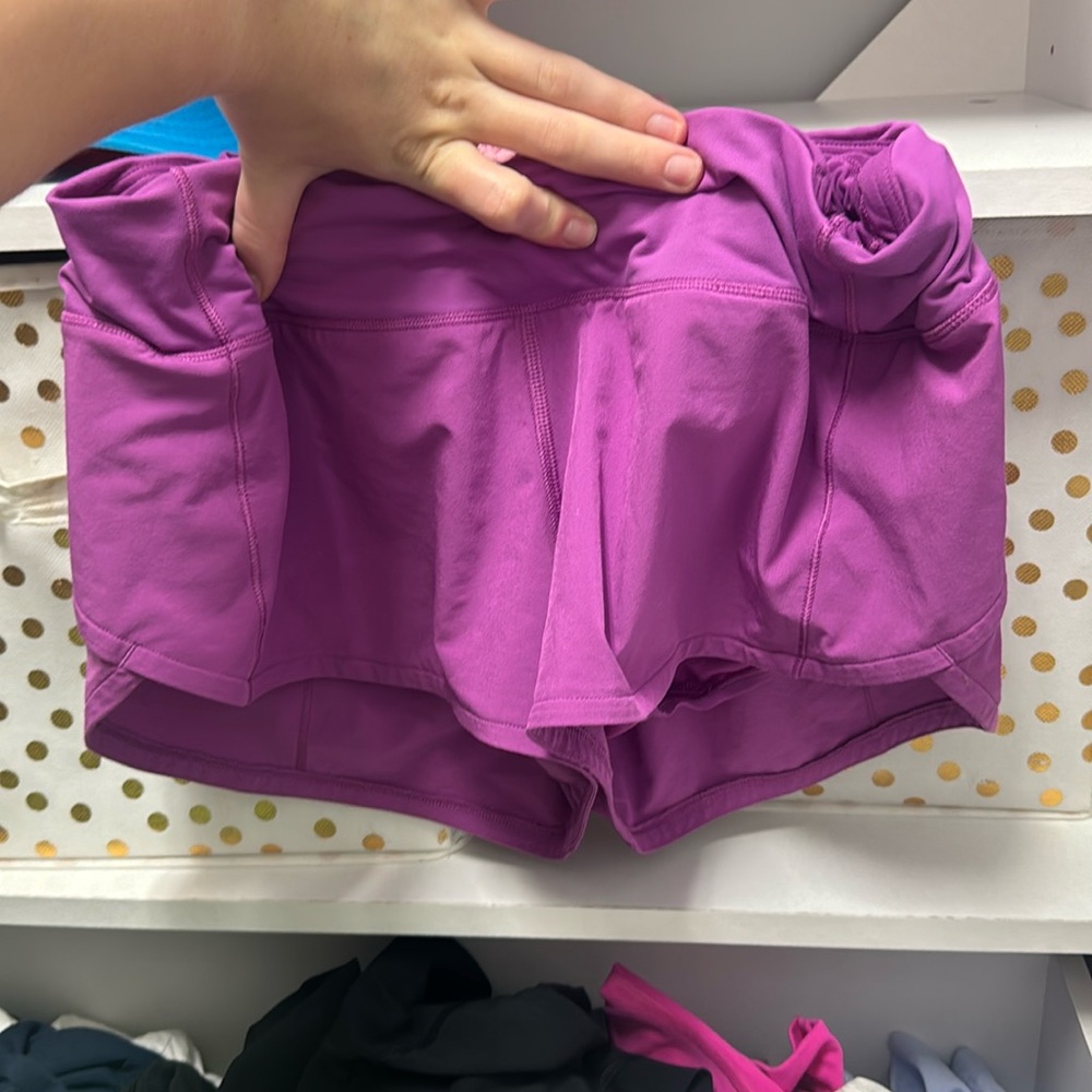 purple lulu shorts